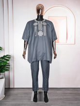 Elegant White African Outfit for Men – Top and Trousers Set for Formal Events - Free Delivery Worldwide only at Flexi Africa